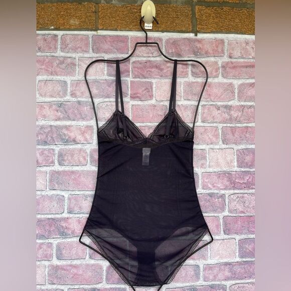 ERES black / navy blue lace bodysuit  size 32B - Picture 7 of 8